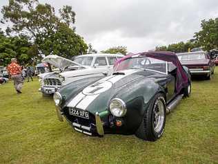 It wasn't a good day for convertibles: Julian Maricich's AC Cobra . Picture: Iain Curry