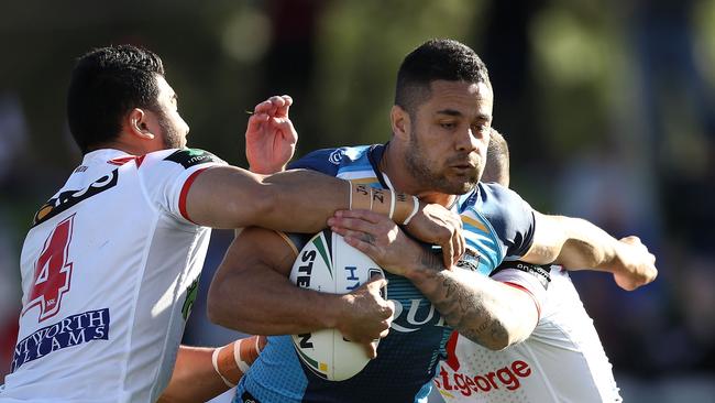 Jarryd Hayne is facing an uncertain future at the Titans. Picture: Getty Images