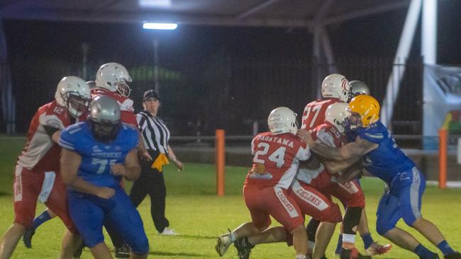 Mackay Gridiron vs Townsville Cyclones at West Tiger Park Walkerston. Saturday 20 January 2024 Picture:Michaela Harlow