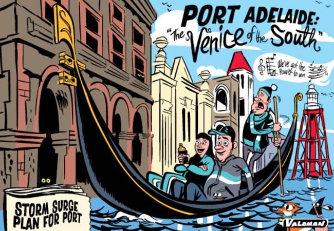 Port Adelaide: The Venice of the South. Cartoon: Jos Valdman