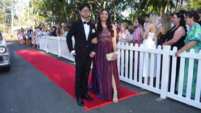Kimberly Aboltivo and Ivan Cadelina at the North Rockhampton High School Formal 2023.