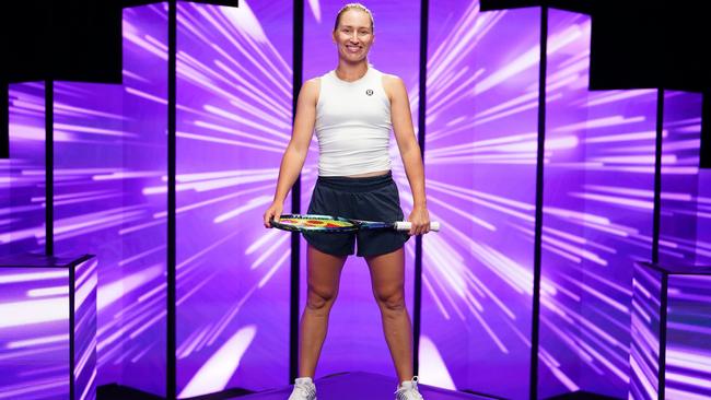 January 23: Daria Saville (AUS) in the studio at the 2024 Australian Open on Tuesday, January 23, 2024. Photo by TENNIS AUSTRALIA/ SCOTT BARBOUR