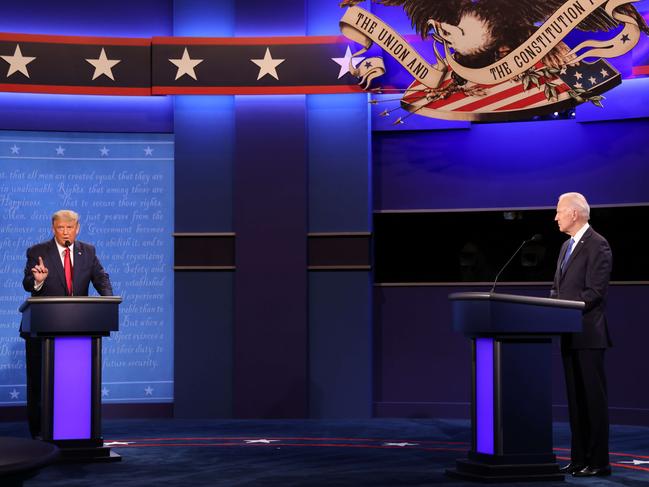 Donald Trump and Joe Biden during a debate in the 2020 election campaign. Picture: Justin Sullivan (Getty Images/AFP)