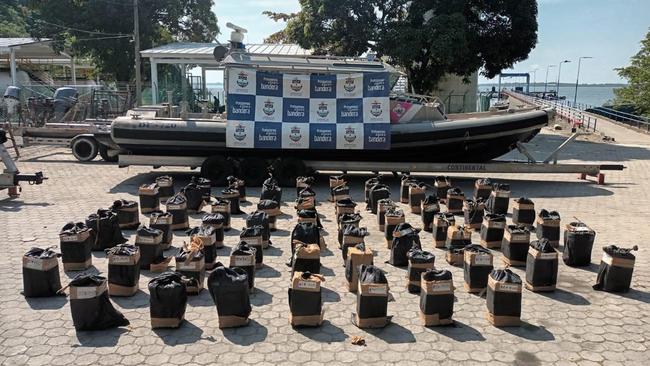 The Colombian navy intercepted narco-subs carrying drugs en route to Australia.