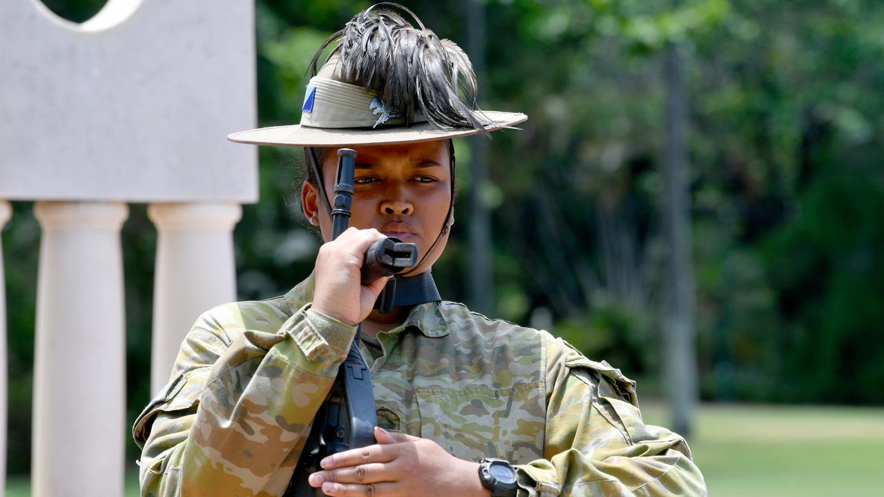 Trooper Diamond Hernandez will be part of the Catafalque Party at Anzac Park for Remembrance Day. Picture: Evan Morgan