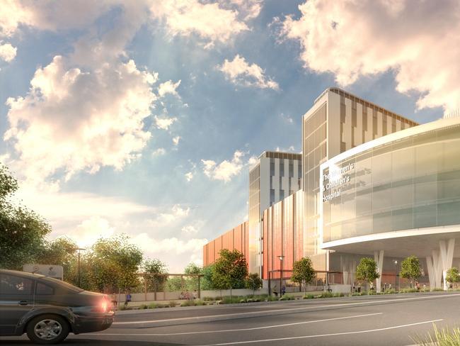 EMBARGOED 11:30AM 27th SEPT  . New artist impressions/renders of the Women's and Children's hospital ( WCH ) planned for Adelaide . PIcture: SA Government .