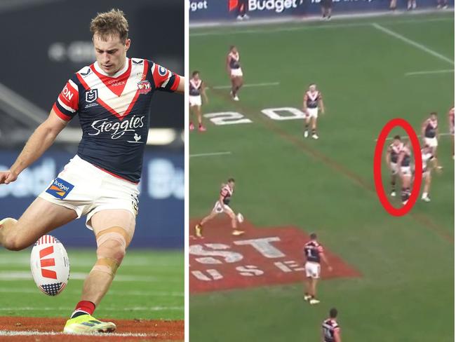 Sam Walker was denied by the NRL's new interpretation. Photo: Fox Sports and Getty Images