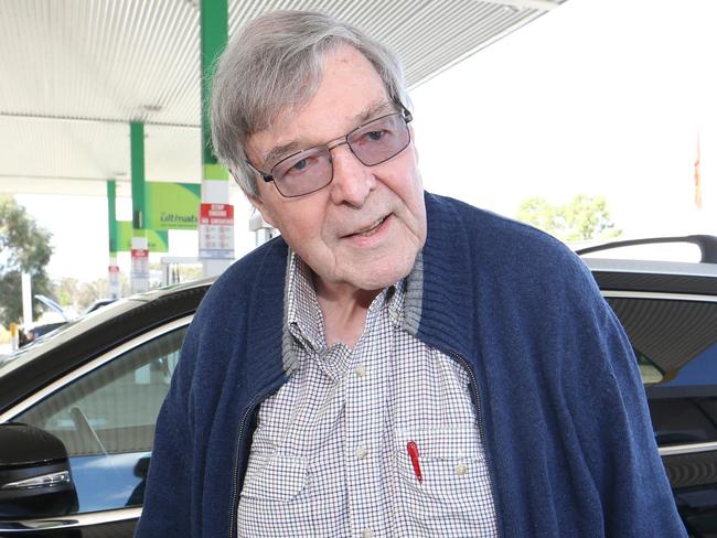 George Pell is pictured after leaving the Carmelite Monastery in Kew, Melbourne, on Wednesday, April 8, 2020. Pell was released from Barwon prison on Tuesday, April 7, 2020 after the High Court of Australia overturned his conviction of child sexual abuse. Picture: David Geraghty