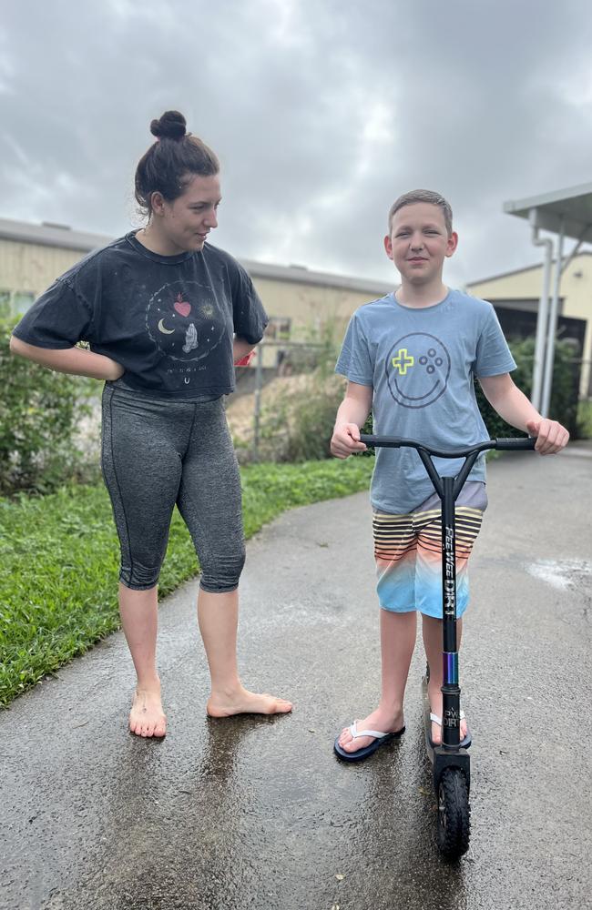 Yuliia Kuzma and Maxim at home together in Proserpine. Ms Kuzma hopes to enrol Maxim in school as soon as possible. Picture: Michaela Harlow