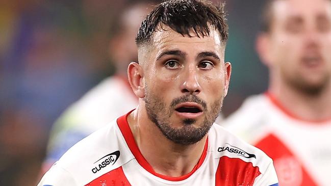 SYDNEY, AUSTRALIA - APRIL 03: Jack Bird of the Dragons passes during the round four NRL match between the Parramatta Eels and the St George Illawarra Dragons at CommBank Stadium, on April 03, 2022, in Sydney, Australia. (Photo by Mark Kolbe/Getty Images)