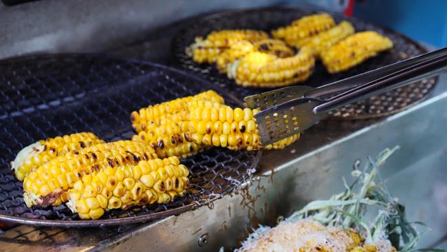 Firepop’s grilled corn with Ollson's salt seasoning. Picture: Jenifer Jagielski