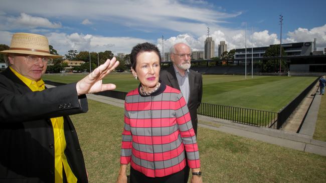 Clover Moore pictured at Redfern Oval on the weekend before the council vote.