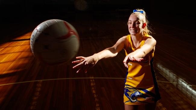 Burns made a name for herself as one of Australia’s top young midcourters in 2022, dominating for SA and forming part of the Australia U17s squad. Picture: Matt Turner.