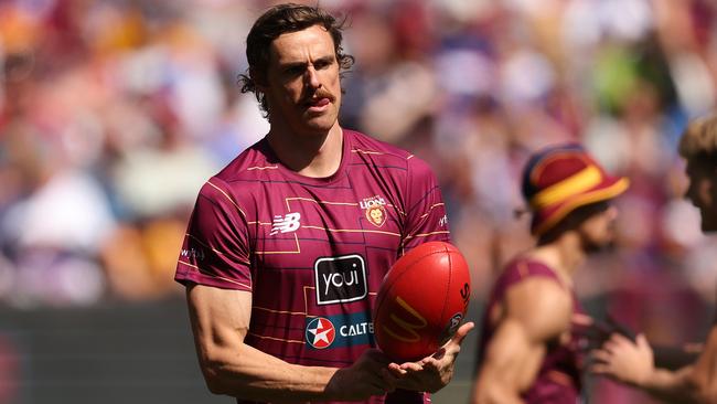 Joe Daniher at the Captain’s Run on the MCG. Photo by Robert Cianflone/Getty Images