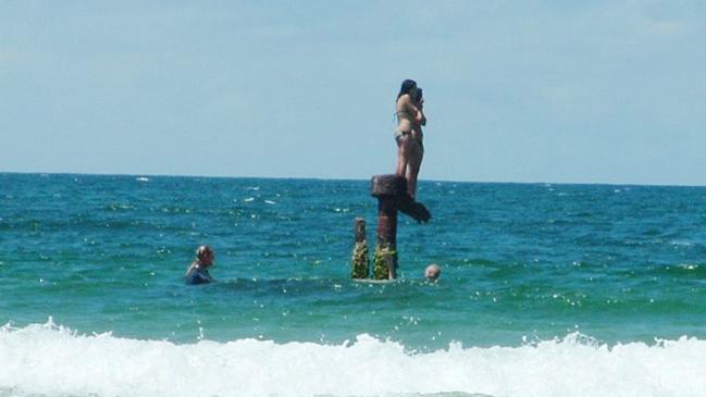 The shipwreck can be seen from shore.