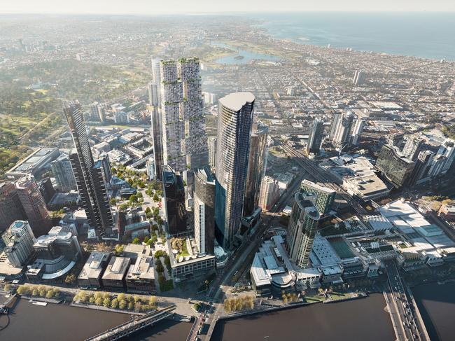 Short listed designs for $2 billion Southbank redevelopment by BEULAH international Designer Big