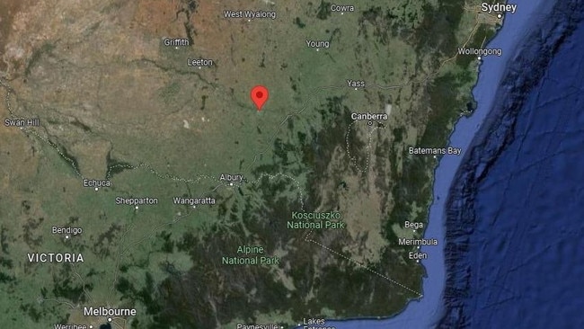 The horse carcasses were found in Wagga Wagga, on a property which rehomed 260 brumbies from Kosciuszko National Park. Picture: Google