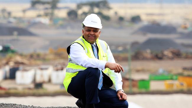 Vik Bansal, CEO of Transpacific at the Melbourne Regional Landfill site in Ravenhall.