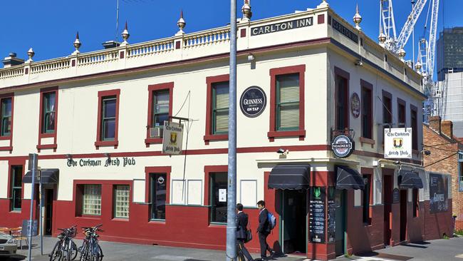 The Corkman Irish Pub was reduced to rubble.