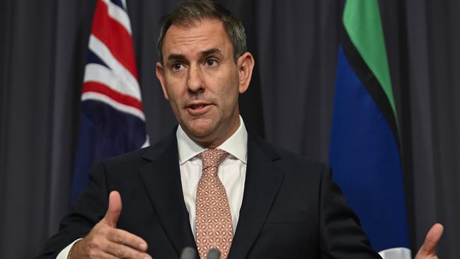CANBERRA, AUSTRALIA  - NewsWire Photos - May 20, 2025: Federal Treasurer Jim Chalmers holds a press conference at Parliament House in Canberra. Picture: NewsWire / Martin Ollman