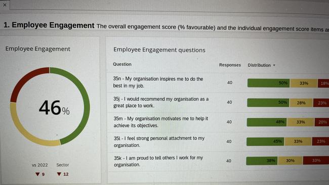 The commissioner of an embattled government department has hit back after a whistleblower lifted the lid on what they claimed was a toxic work culture.