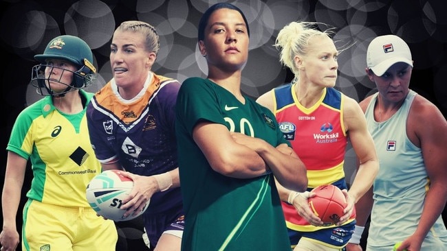 Alyssa Healy, Ali Brigginshaw, Sam Kerr, Erin Phillips and Ash Barty.