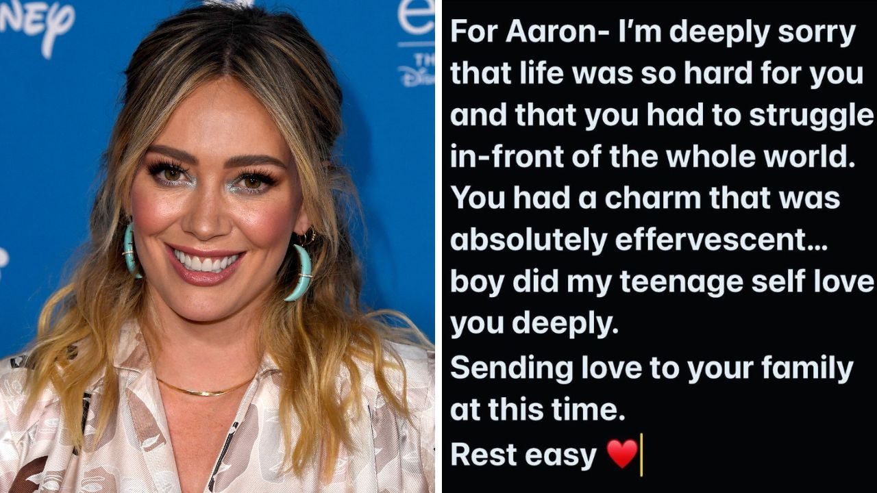 Hilary Duff shared a touching tribute to her teenage boyfriend. Picture: Instagram/