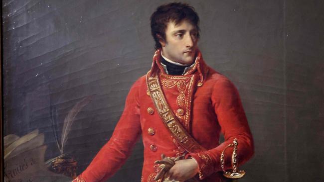 A painting by Antoine-Jean Gros, dated 1802, bearing Napoleon Bonaparte as First Consul before he became French Emperor Napoleon I. Picture: AFP