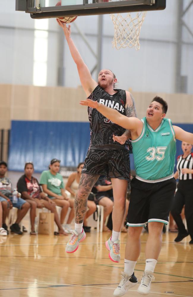 Basketball Queensland First Nations Championships at Coomera. Binar v North (green). Picture Glenn Hampson