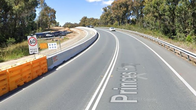 The construction zone on the Princes Hwy south of Batemans Bay where Mohr sped.