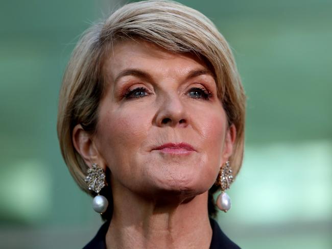 Julie Bishop was knocked out in the first round of the Liberal leadership ballot. Picture: Kym Smith