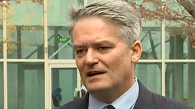 Mathias Cormann says t’s clear the impact of the coronavirus has ended the prospect of a stimulus. Picture: ABC.