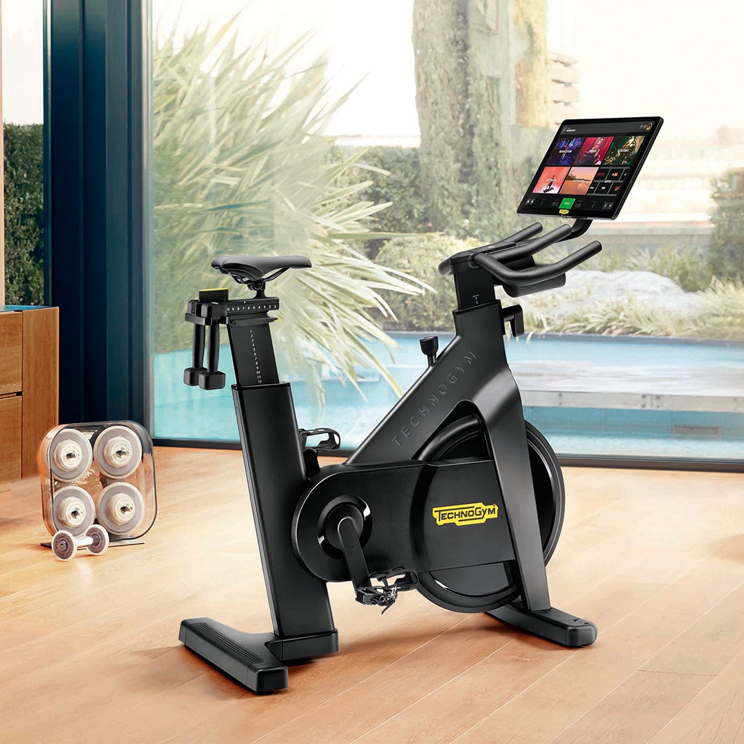 New high tech exercise bike from Technogym offers virtual workouts