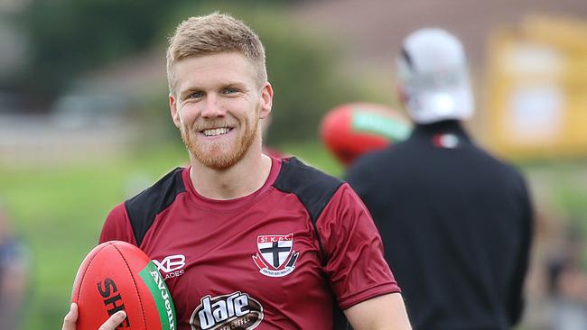 Saints recruit Dan Hannebery won’t be on the field for some time yet. Picture: Ian Currie