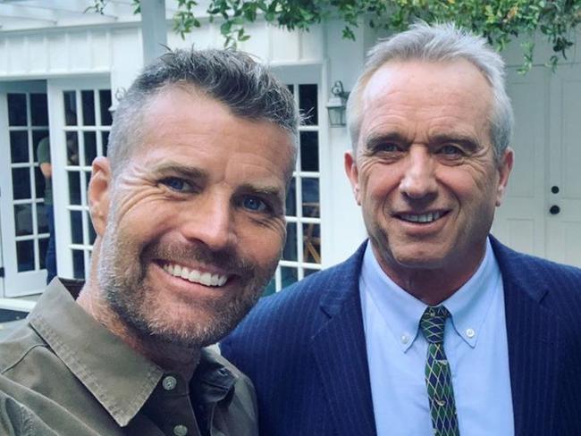 My Kitchen Rules host Pete Evans has faced criticism for posting this selfie with prominent anti-vaxxer Robert F. Kennedy Jr, who has spoken on the dangers of vaccination and helped finance anti-vaxx groups. Picture: Instagram