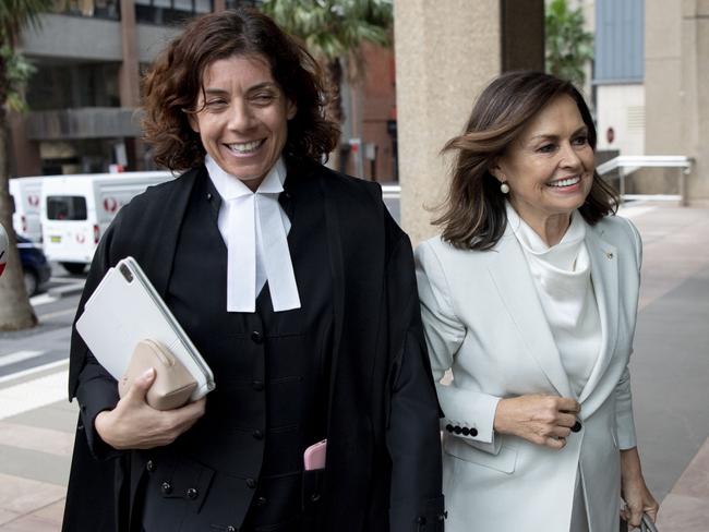 SYDNEY AUSTRALIA - NewsWire 14 February, 2024: Lisa Wilkinson arrives at the federal Court in Sydney with legal representatives for Bruce Lehrmann defamation case.Picture: NCA NewsWire / Simon Bullard.