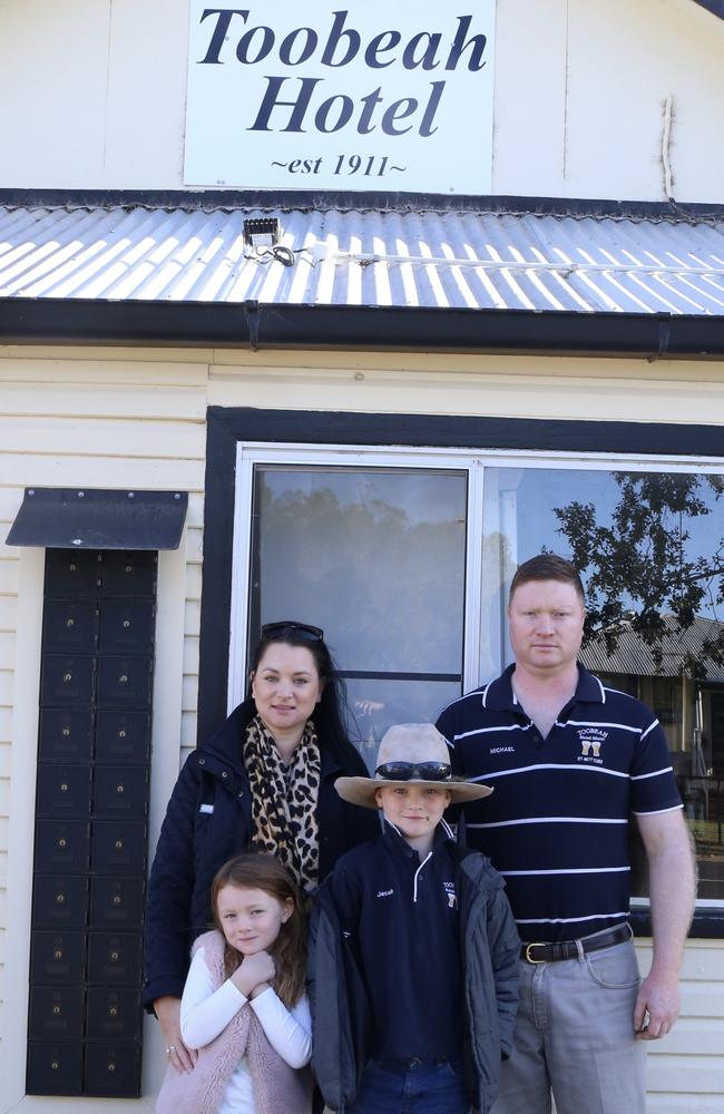 Michael Offerdahl and family at the Toobeah Hotel