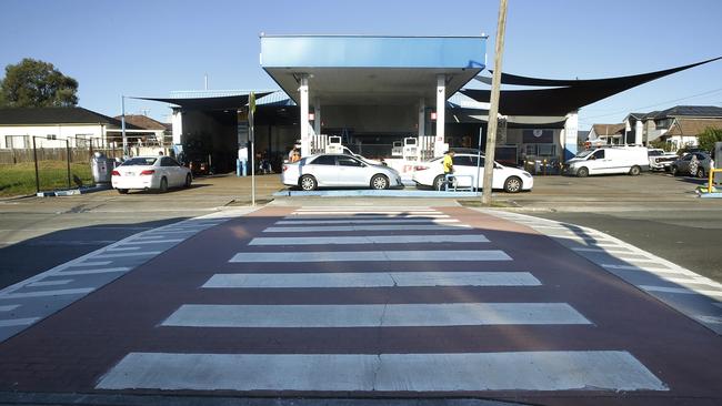 Calls have been made to relocate the pedestrian crossing closer to Woolworths supermarket. Picture: John Appleyard