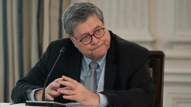 William Barr warns American businesses they are at risk of collaborating with a Chinese government that ultimately seeks to supplant them. Picture: AFP