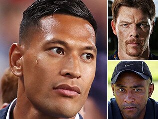 Israel Folau, Clyde Rathbone and George Gregan.