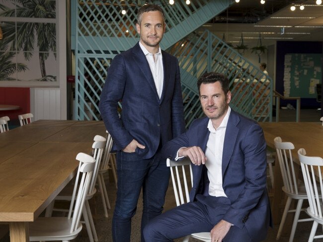 Zip Co CEO Larry Diamond and co-founder Peter Gray. Picture: Zip