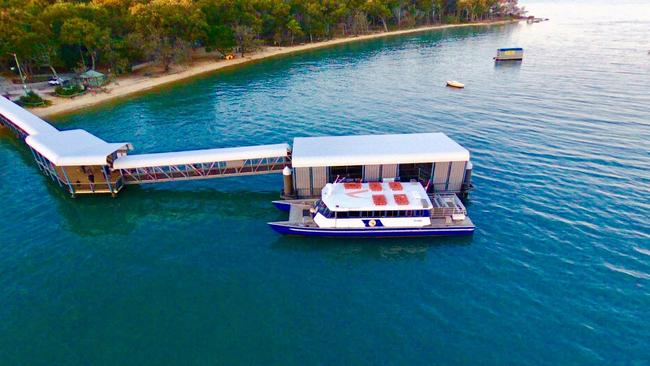 Amity Trader ferry at Coochiemudlo Island. Picture: Amity Trader