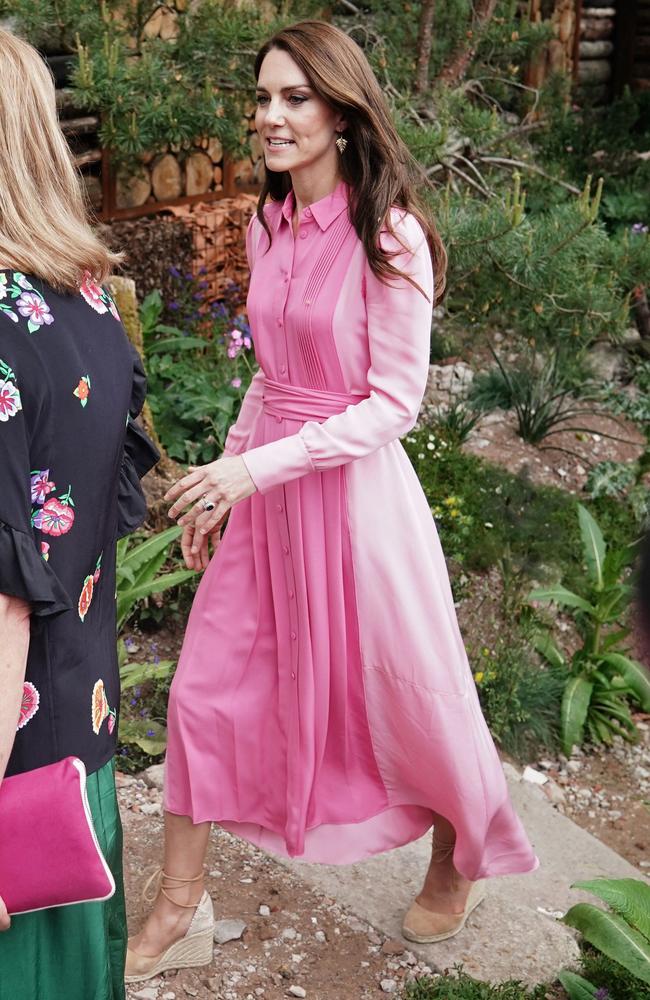 The Princess of Wales arrives unannounced at the Chelsea Flower Show in London. Picture: AFP