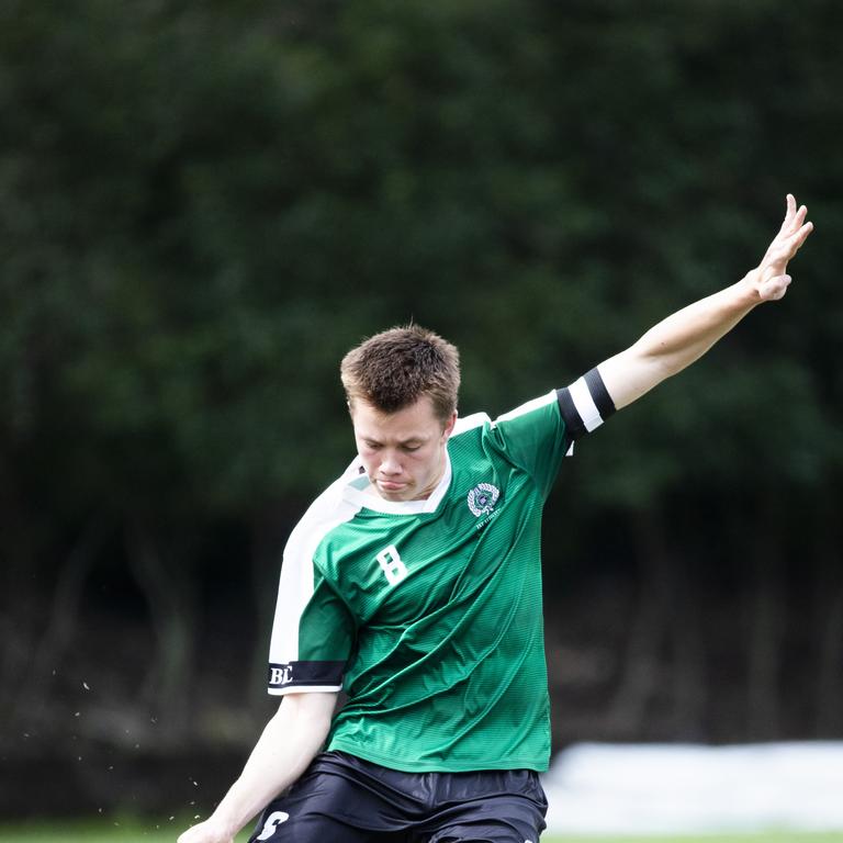 First XI football Brisbane Grammar School vs Brisbane Boys College. BBC #8 C Burrowes. August 8, 2020. Picture: Renae Droop