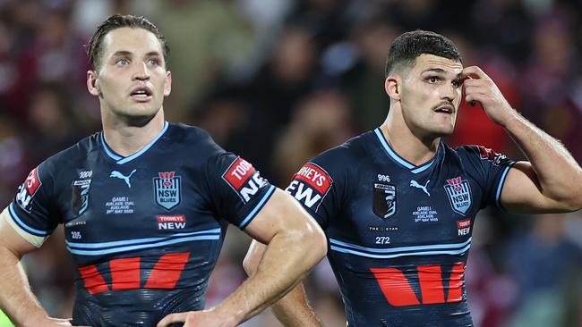 Cameron Murray is in doubt for game 2, while Nathan Cleary has already been ruled out for the remainder of the series. Picture; Cameron Spencer/Getty Images