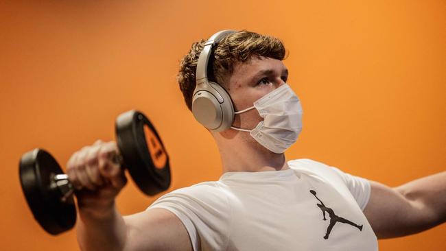 Keeping gyms open, even with masks, is ‘crazy,’ Professor Blakely says. Picture: AFP