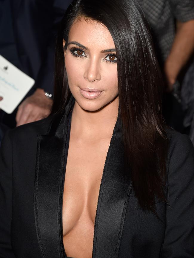 Kim Kardashian attends the Lanvin show as part of the Paris Fashion Week on September 25.