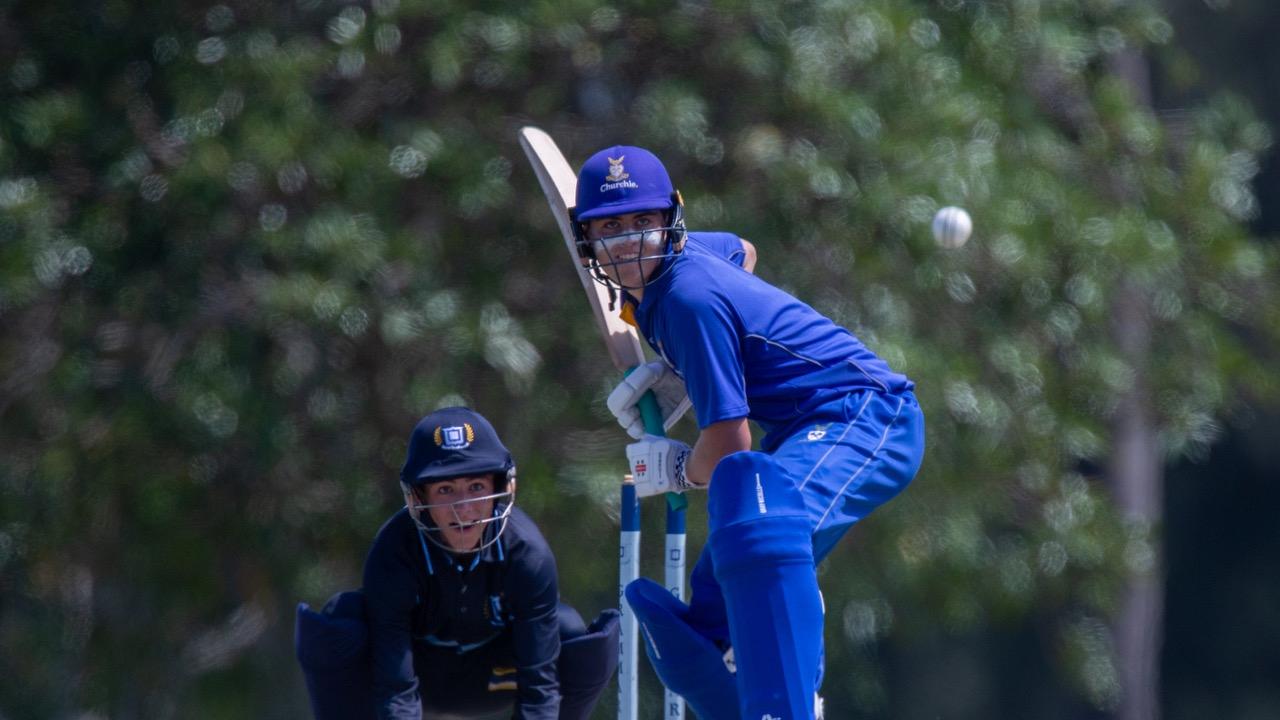 Action from round 2 of GPS First XI cricket between Brisbane Grammar School and Churchie - photos by Stephen Archer