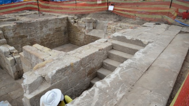 The steps down to the cellars.