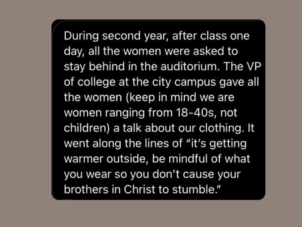 Another account from campus from a student.